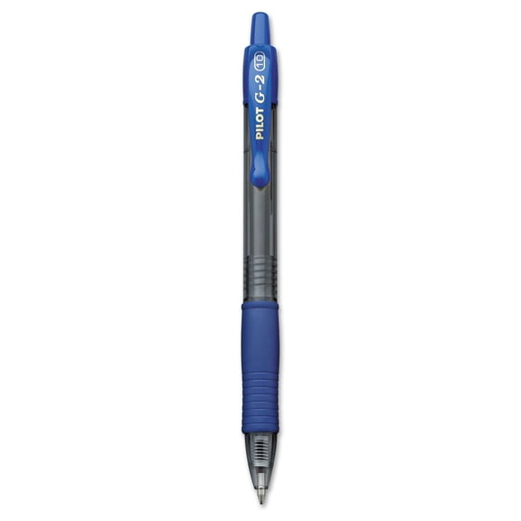 PILOT G2 Premium Refillable & Retractable Rolling Ball Gel Pens, Blue Inks, Pack of 12 (14366)