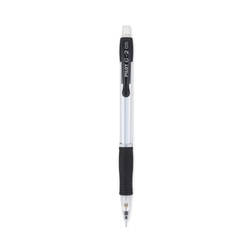 Pilot G2 Mechanical Pencil, 0.5 mm, HB (2.5), Black Lead, Clear/Black