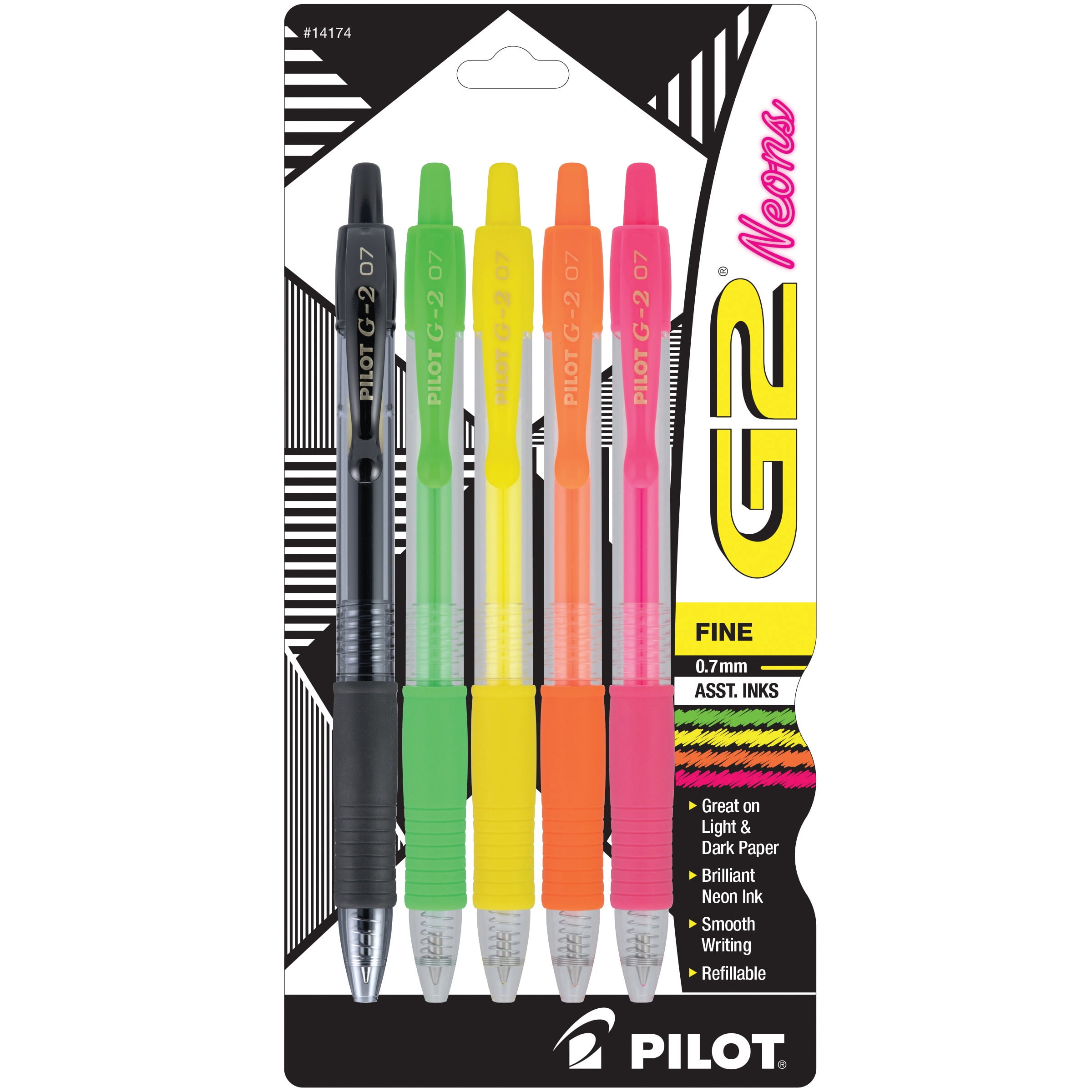 Pilot G2 Fine Point Brilliant Neon Ink Pens, 4 ct - Fry's Food Stores