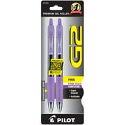 Pilot G2 Premium Gel Pens, Fine Point, Purple, 2 Count