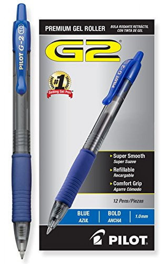 Pilot, G2 Premium Gel Roller Pens, Bold Point 1 mm, Pack of 12, Blue