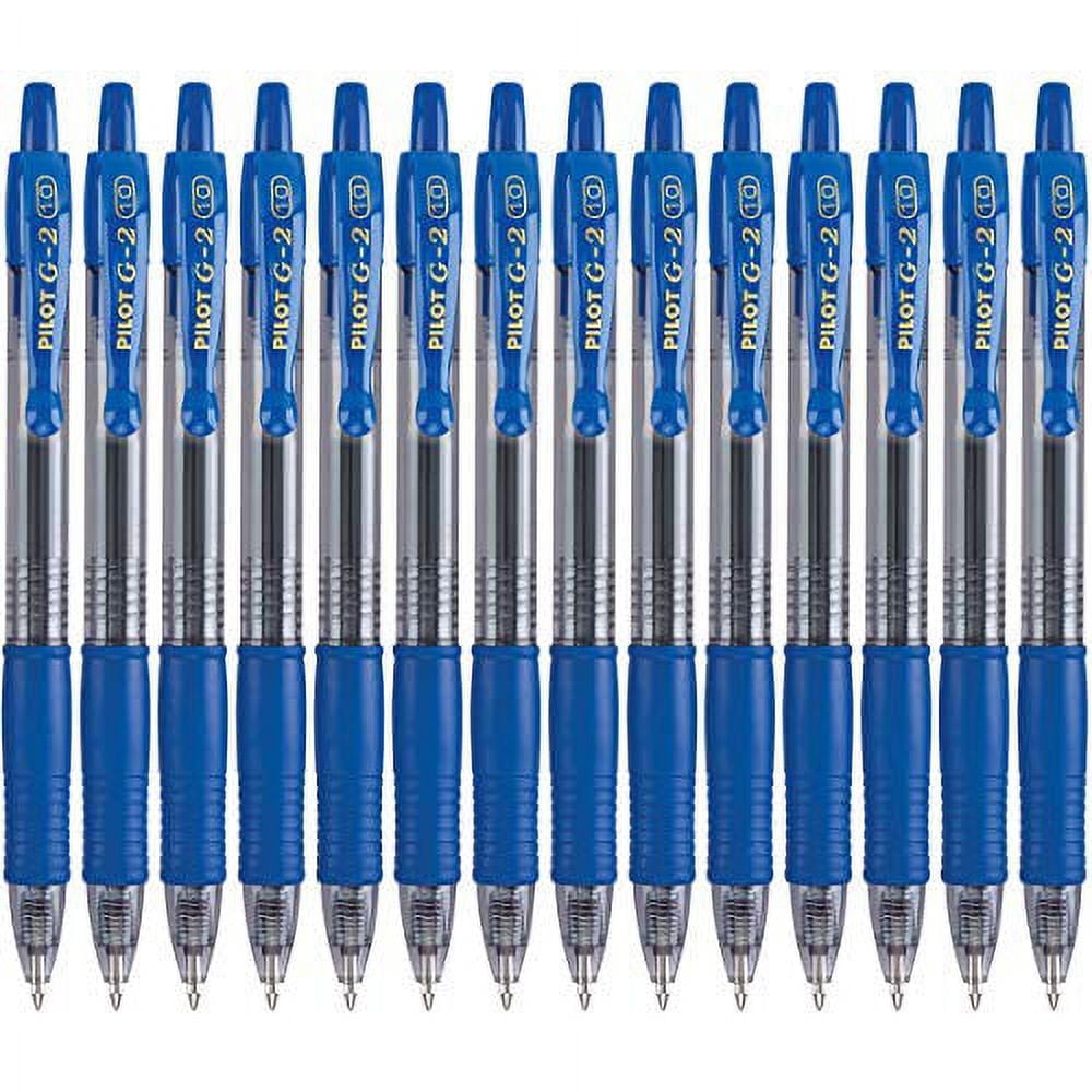 PILOT G2 Premium Refillable & Retractable Rolling Ball Gel Pens, Bold Point, Blue Ink, 14-Pack (15397)