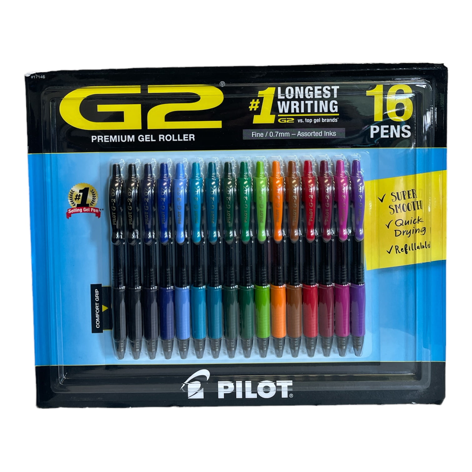 36-Count Pilot G2 Retractable Gel Roller Pens (Fine Point 0.7mm, Vibrant  Colors)