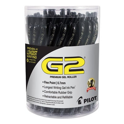 Pilot G2 Premium Retractable Gel Ink Pen, Refillable, Black Ink, .7 mm, 36/Pack