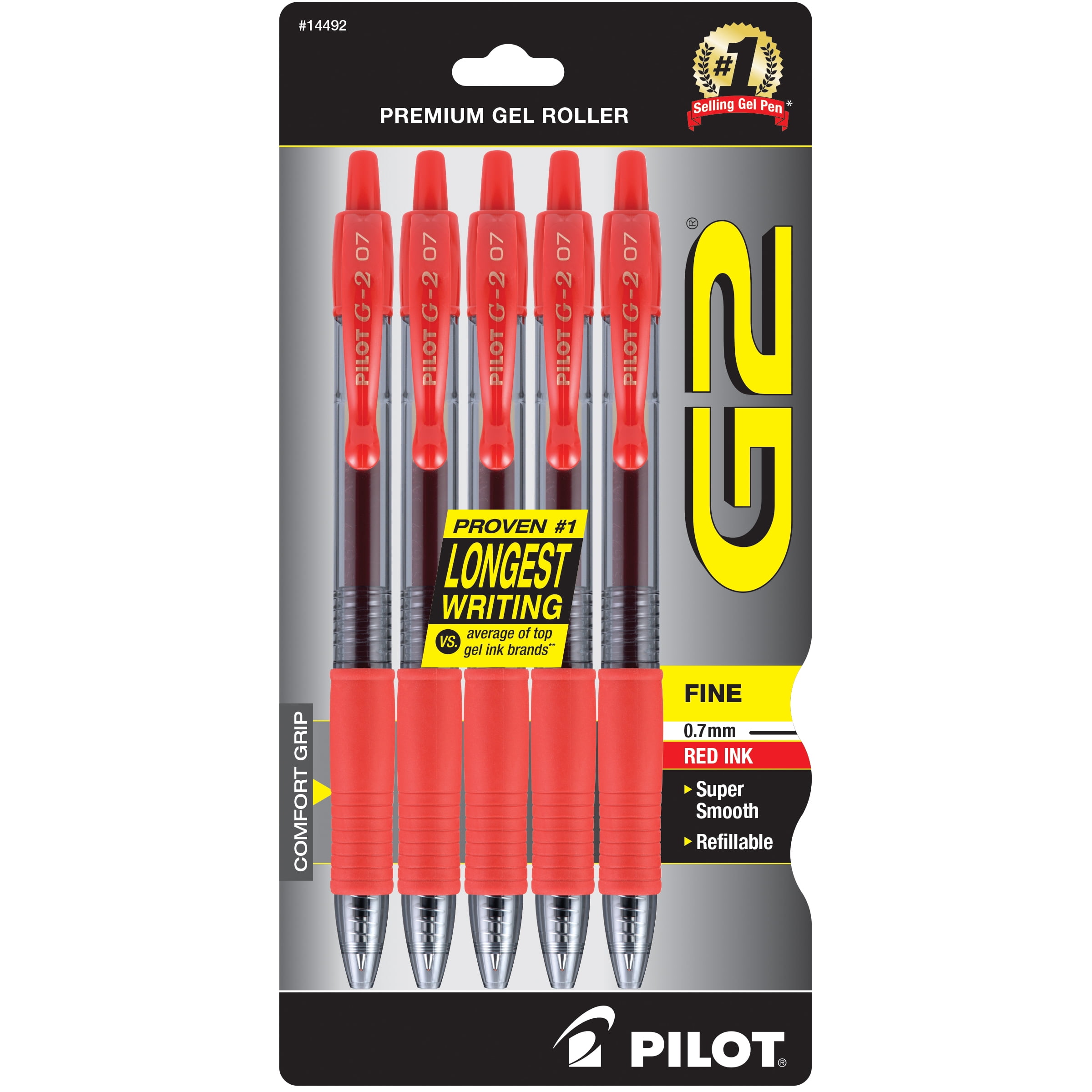 G2 Premium Gel Pen, Retractable, Bold 1 mm, Red Ink, Smoke/Red Barrel,  Dozen - Egyptian Workspace Partners