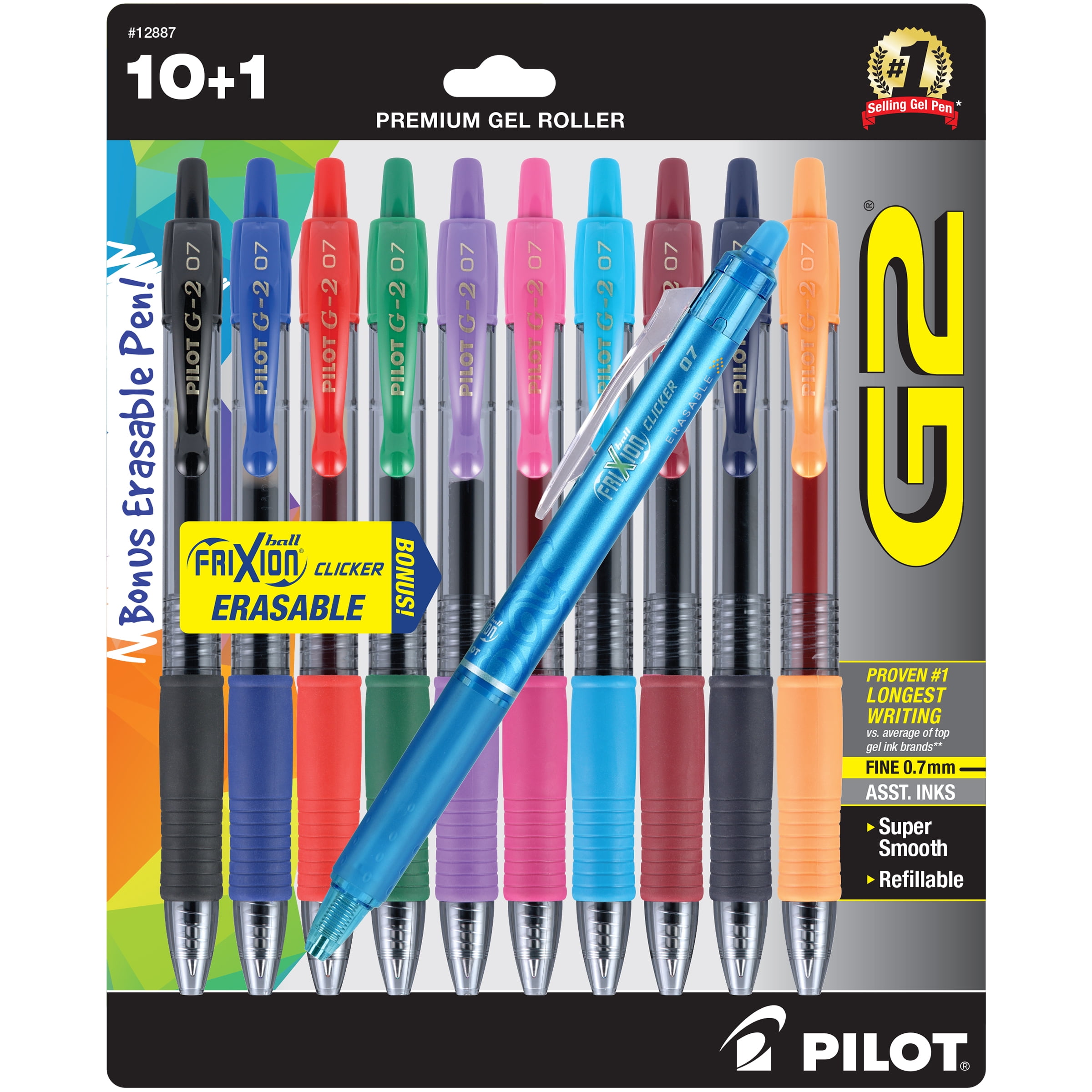 Erasable Gel Pens, 22 Colors Lineon Retractable Erasable Pens Clicker, Fine  Point, Make Mistakes Disappear, Assorted Color Inks for Drawing Writing  Planner and Crossword Puzzles 