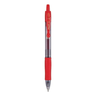 Pilot G2 Premium Retractable Gel Ink Rolling Ball Pen, Bold Point, Red Ink, 12 Count