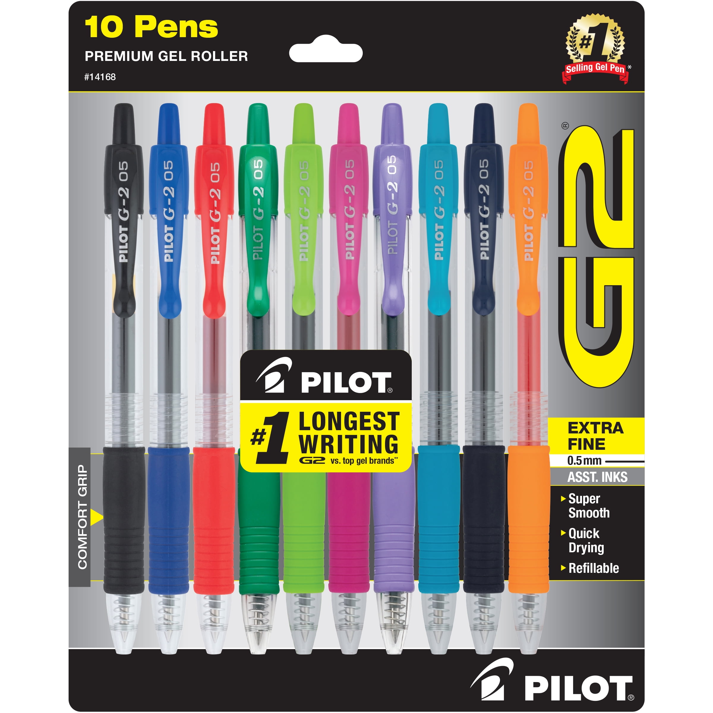 Pilot G2 Premium Retractable Gel-Ink Roller Ball Pens, Extra Fine