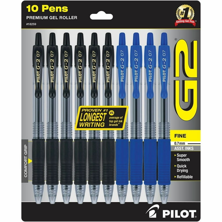 Pilot G2 Premium Gel Ink Pens, Fine Point, Retractable Roller