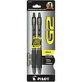 thumbnail image 1 of Pilot G2 Retractable Gel Ink Pens, Bold Point, Black, 2 Pack, 17510781 (Pack of 3), 1 of 1
