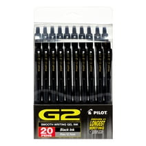 Pilot G2 Retractable Gel Ink Pens, Fine Point, Black, 20 Pk, 55126960