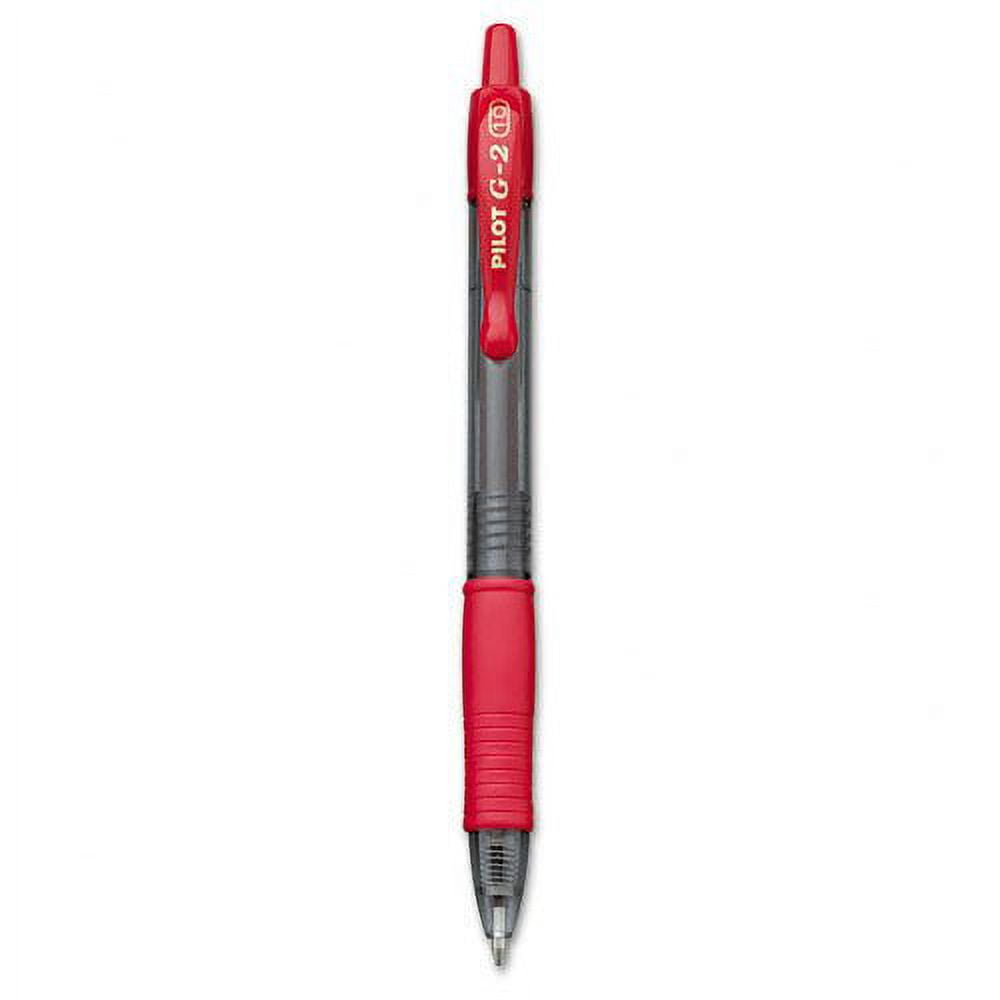 Pilot : G2 Retractable Gel Ink Roller Ball Pen, Red Ink, Bold -:- Sold as 2 Packs of - 12 - / - Total of 24 Each