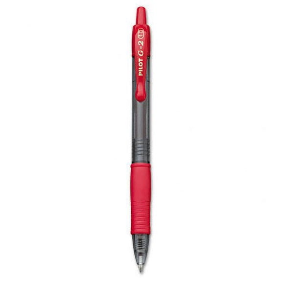 Pilot : G2 Retractable Gel Ink Roller Ball Pen, Red Ink, Bold -:- Sold as 2 Packs of - 12 - / - Total of 24 Each
