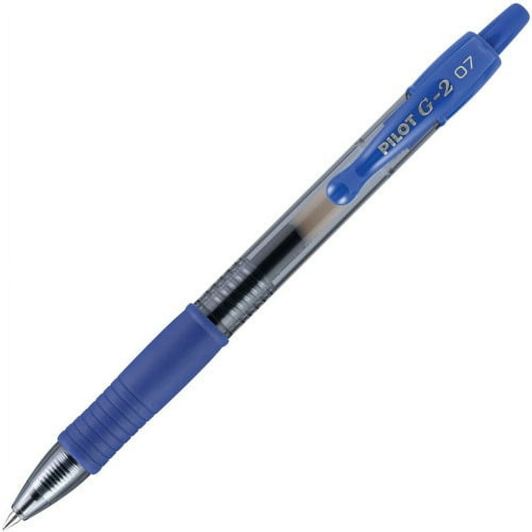Pilot G2 Retractable Gel Ink Rollerball Pens - Fine Pen Point - 0.7 mm Pen Point Size - Refillable - Retractable - Blue Gel-based Ink - 1 Dozen Pilot G2 Retractable Gel Ink Rollerball Pens - Fine Pen Point - 0.7 mm Pen Point Size - Refillable - Retractable - Blue Gel-based Ink - 1 Dozen