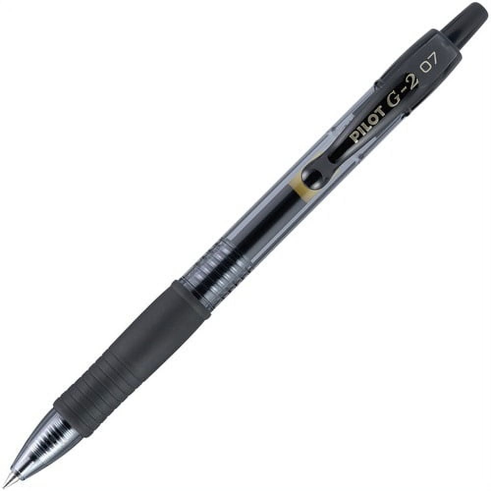 Pilot G2 Retractable Gel Ink Rollerball Pens - Fine Pen Point - 0.7 mm Pen Point Size - Refillable - Retractable - Black Gel-based Ink - 1 Dozen | Bundle of 10 Dozen