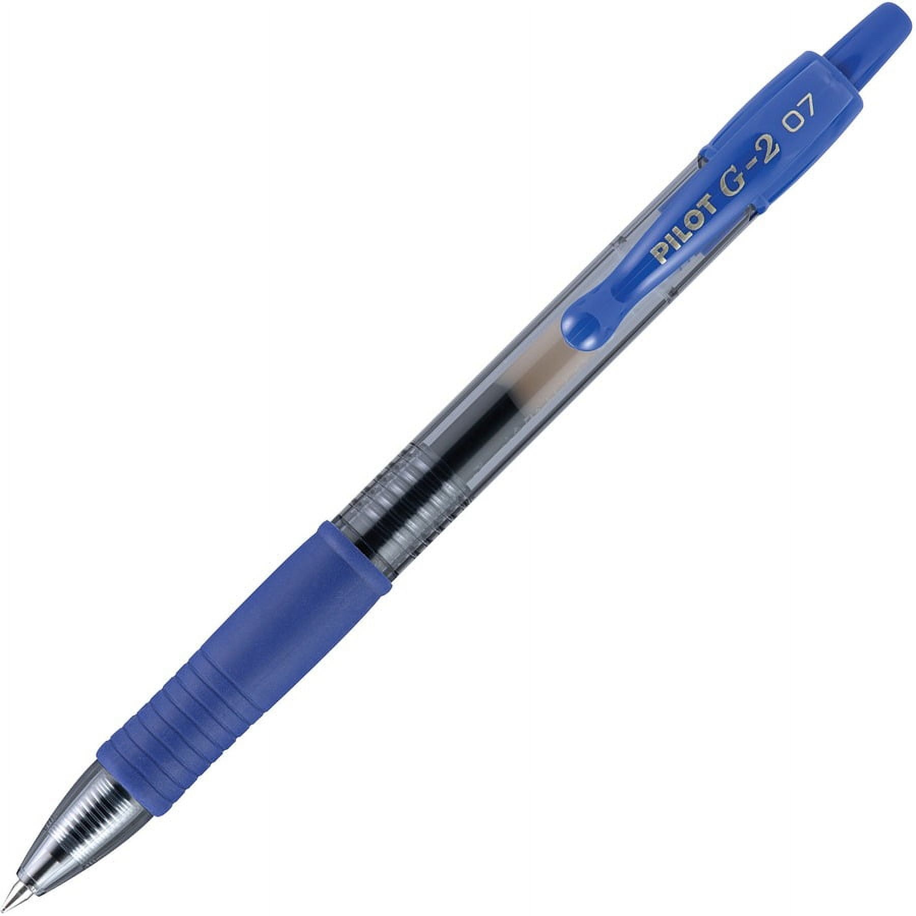 Pilot G2 Retractable Gel Ink Rollerball Pens - Fine Pen Point - 0.7 mm Pen Point Size - Refillable - Retractable - Blue Gel-based Ink - 12 / Dozen | Bundle of 5