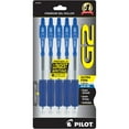 thumbnail image 1 of Pilot G2 Retractable Gel Pen Ultra Fine Point 0.38mm Blue Ink 5/Pack (18203), 1 of 1