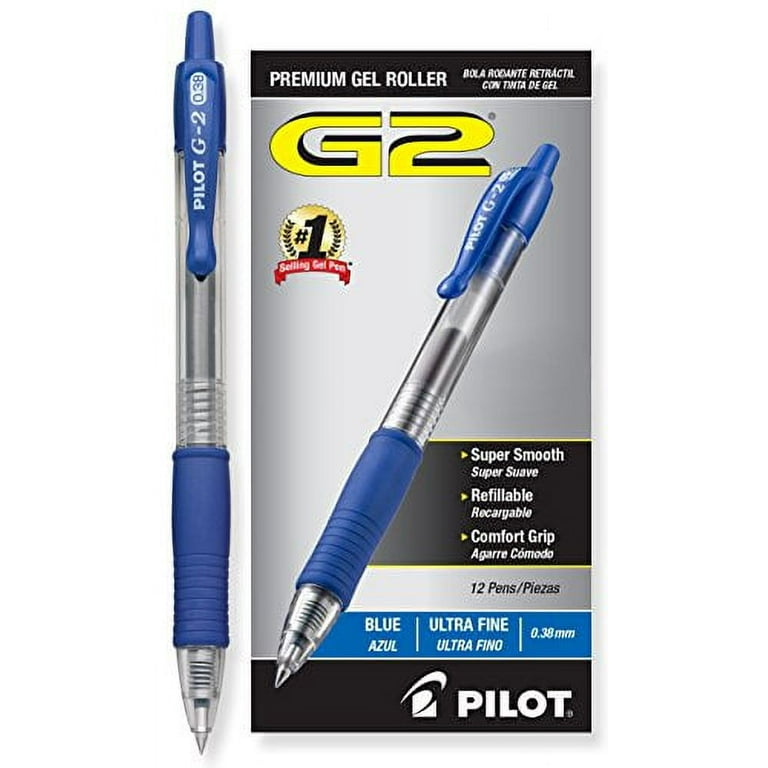 Pilot G2 Retractable Premium Gel Ink Roller Ball Pens Bold PT 24 Pack Blue