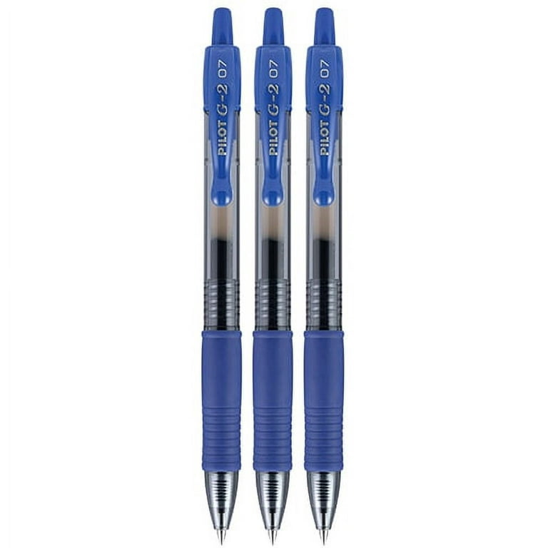 Pilot G2 Retractable Premium Gel Ink Roller Ball Pens Blue (Fine) : Office  Products 