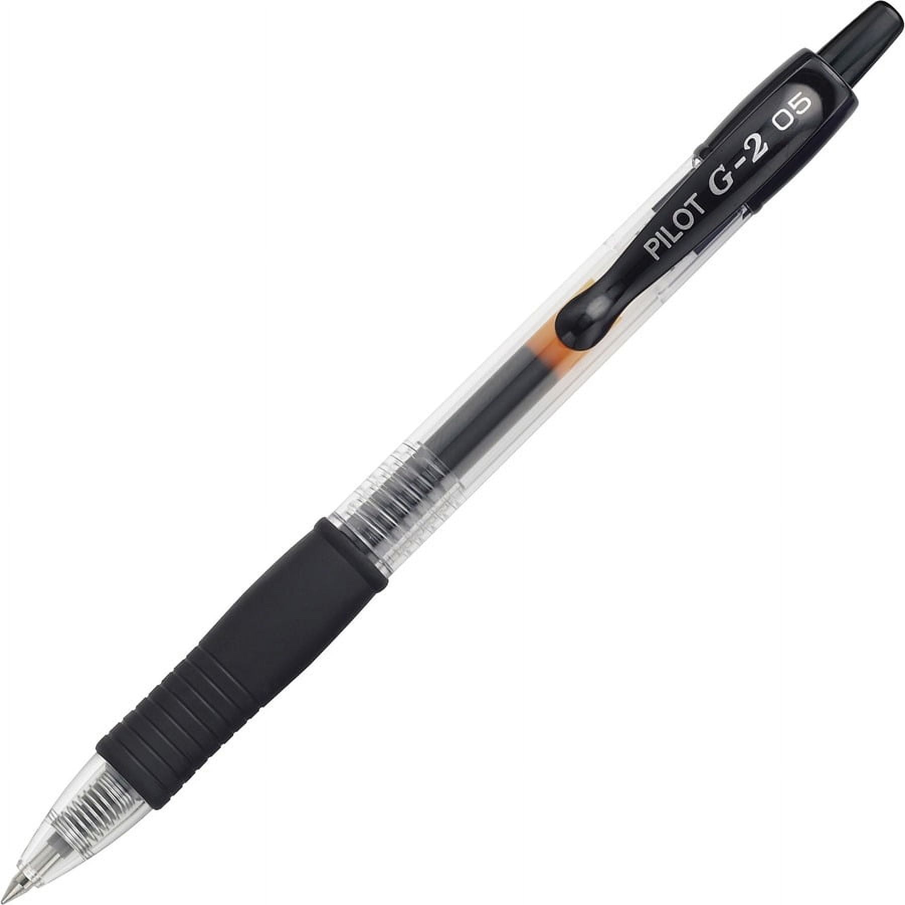 Pilot G2 Retractable XFine Gel Ink Rollerball Pens - Extra Fine Pen Point - 0.5 mm Pen Point Size - Refillable - Retractable - Black Gel-based Ink - 1 | Bundle of 2 Dozen