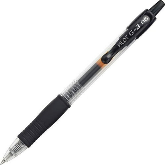 Pilot G2 Retractable XFine Gel Ink Rollerball Pens - Extra Fine Pen Point - 0.5 mm Pen Point Size - Refillable - Retractable - Black Gel-based Ink - 1 Dozen | Bundle of 10 Dozen