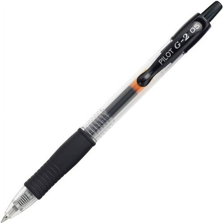 Pilot G2 Retractable XFine Gel Ink Rollerball Pens - Extra Fine Pen Point - 0.5 mm Pen Point Size - Refillable - Retractable - Black Gel-based Ink - 1 Dozen Pilot G2 Retractable XFine Gel Ink Rollerball Pens - Extra Fine Pen Point - 0.5 mm Pen Point Size - Refillable - Retractable - Black Gel-based Ink - 1 Dozen
