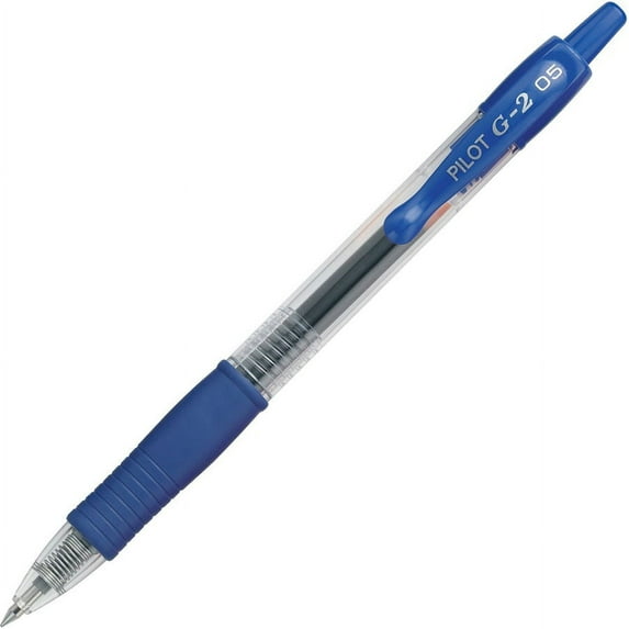 Pilot G2 Retractable XFine Gel Ink Rollerball Pens - Extra Fine Pen Point - 0.5 mm Pen Point Size - Refillable - Retractable - Blue Gel-based Ink - 1 | Bundle of 2 Dozen