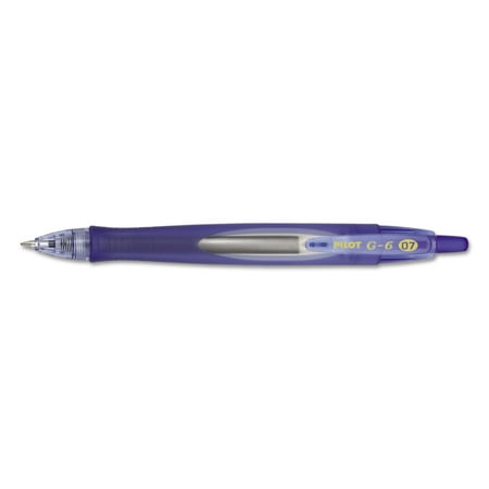 Pilot G6 Retractable Gel Ink Pen, Refillable, Blue Ink, .7mm