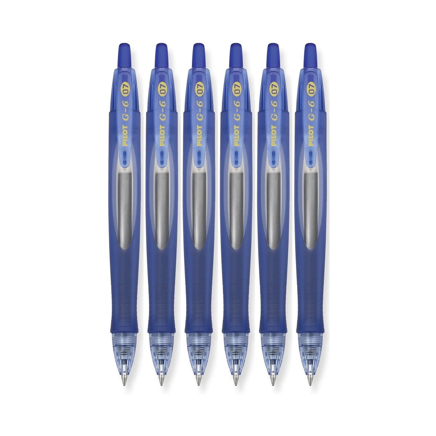 Pilot G6 Retractable Gel Ink Rolling Ball Pen, Refillable, G2 Ink, Fine