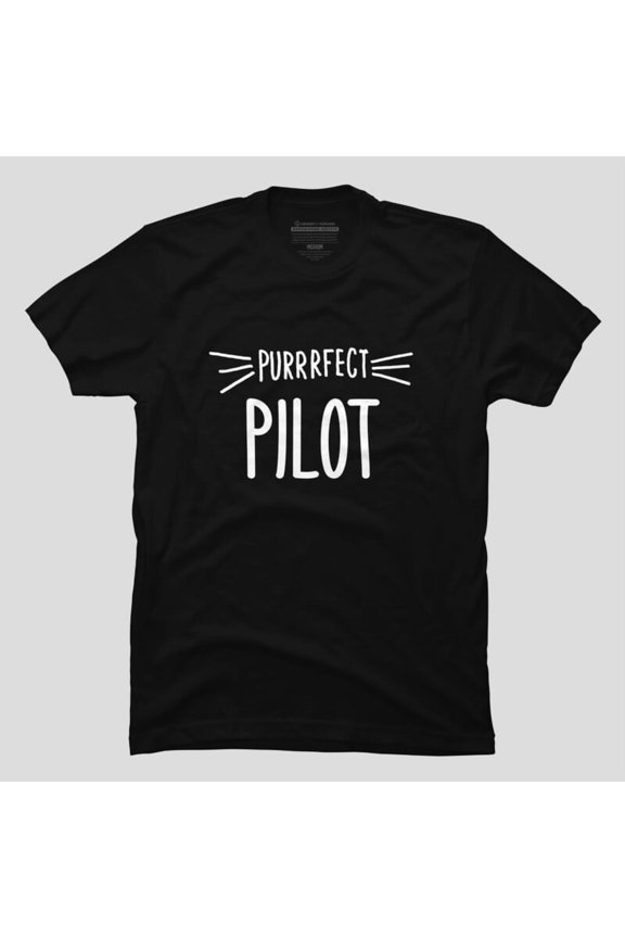Pilot Gift Cute Perfect Pilot Cat Lover Design Funny H28384 T-Shirt, for Men and Women, Up to Size 5XL