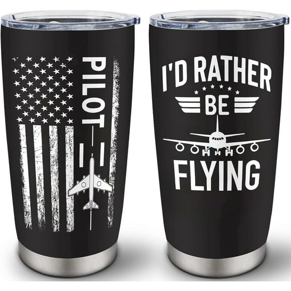 Pilot Gifts - Aviation Gifts for Pilots - Airplane Gift for Pilots - Best Pilot Ever Gift, 20 oz Insulation Stainless Steel Tumbler