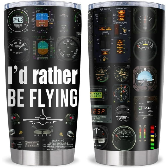 Pilot Gifts, Aviation Gifts for Pilots Men Tumbler 20Oz, Airplane Gift for Men, Pilot Gift for Aviation Lovers Ideas