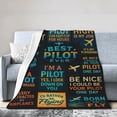 thumbnail image 1 of Pilot Gifts, Pilot Gifts Aviation Men, Unique Gifts for Pilots, Aviation Gifts for Pilots, Pilot Gifts for Men Women, Airplane Gifts for Pilots, Pilot Gifts for Christmas Throw Blanket 60x50, 1 of 5