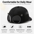thumbnail image 1 of Pilot Goggles Baseball Cap, Korean-Style Pilot Baseball Cap, Aviator Hat with Goggles Baseball Cap Black, 1 of 4