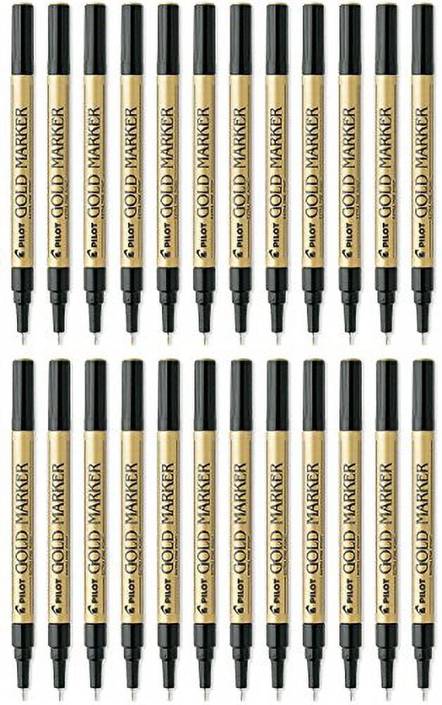 Pilot Gold Metallic Permanent Paint Marker, Extra Fine Point, 2-DOZEN(41701)