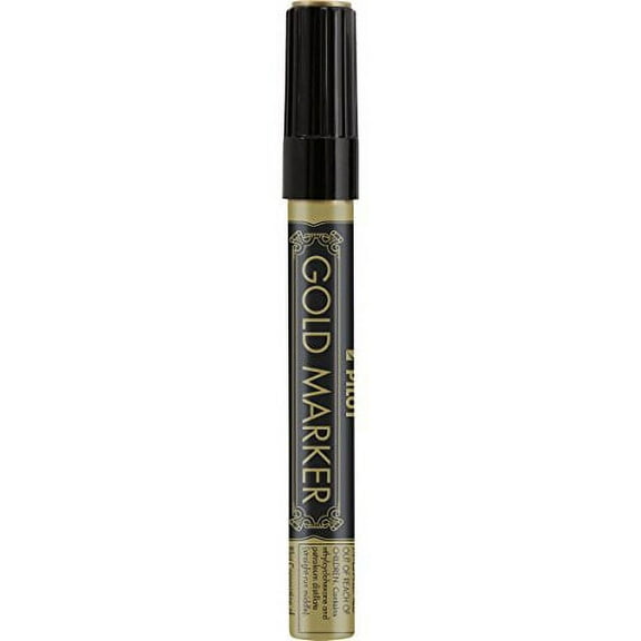 Pilot Gold Metallic Permanent Paint Markers, Medium Point, Dozen Box (41700)