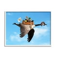 thumbnail image 1 of Pilot Goose Flying Ducks Sky Animals & Insects Graphic Art White Framed Art Print Wall Art, 1 of 7