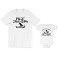 thumbnail image 1 of Pilot Grandpa Men's T-Shirt Men's T-Shirt Airplane Graphic Tee Future Pilot Just Like Grandpa Baby Bodysuit Kids Youth Toddler Shirt, 1 of 3