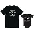 thumbnail image 1 of Pilot Grandpa Men's T-Shirt Men's T-Shirt Airplane Graphic Tee Future Pilot Just Like Grandpa Baby Bodysuit Kids Youth Toddler Shirt, 1 of 3