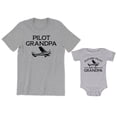 thumbnail image 1 of Pilot Grandpa Men's T-Shirt Men's T-Shirt Airplane Graphic Tee Future Pilot Just Like Grandpa Baby Bodysuit Kids Youth Toddler Shirt, 1 of 3