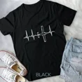 thumbnail image 1 of Pilot Heartbeat EKG Line for Airplane Aviators and Flying Enthusiasts New Unisex T-Shirt, 1 of 2