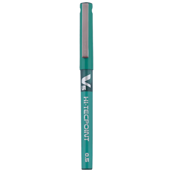 Pilot Hi-Tecpoint V5 Extra Fine Point 0.5mm Pure Liquid Ink Green Roller Ball 12 Pen Pack
