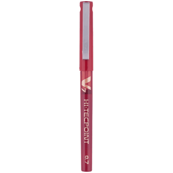 Pilot Hi-Tecpoint V7 Extra Fine Point 0.7mm Pure Liquid Ink Red Roller Ball 12 Pen Pack