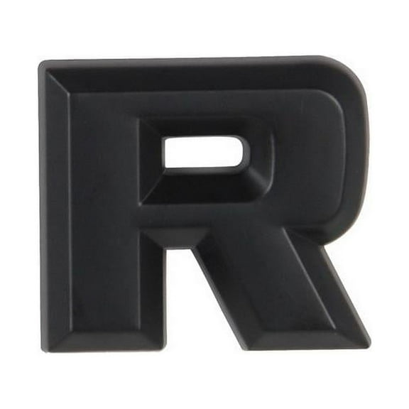 Pilot IP-555RMB 2.5 in. Automotive Emblem Letter R, Matte Black