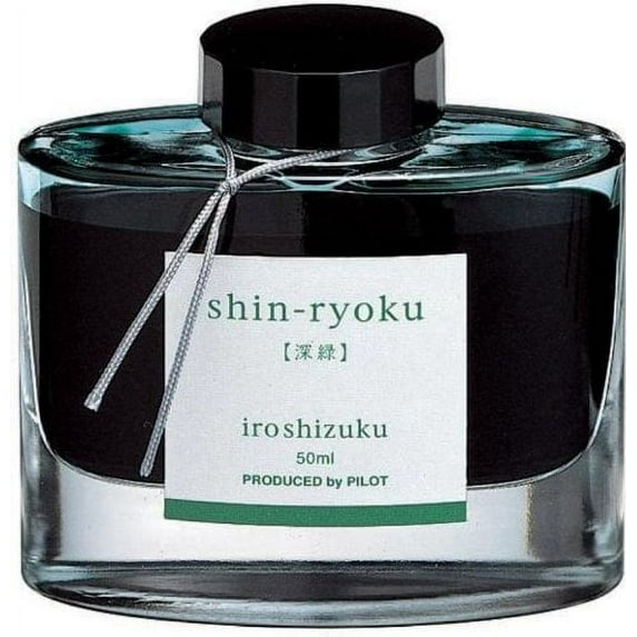 Pilot Iroshizuku Bottled Fountain Pen Ink, Shin-Ryoku, Forest Green, Deep Green, 50ml (69214)