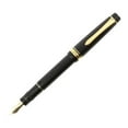 thumbnail image 1 of Pilot Justus 95 Black Resin Fountain Pen with Gold Accents 14-Karat Gold Nib, Fine (60591), 1 of 3