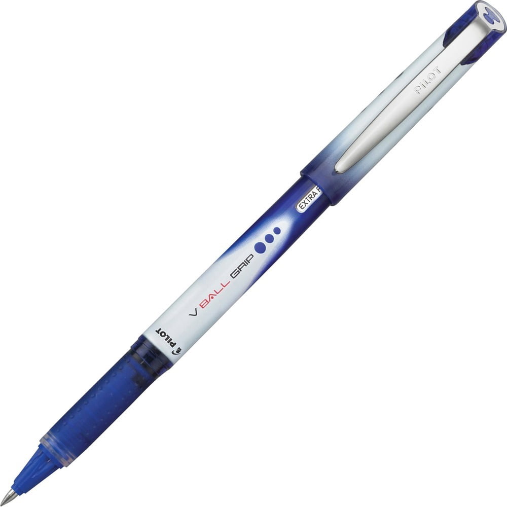 Pilot® Liquid Rollerball Pens, Extra-Fine Point, 0.5 mm, Blue/White Barrel, Blue Ink, Pack Of 12 Pens