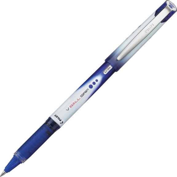 Pilot® Liquid Rollerball Pens, Extra-Fine Point, 0.5 mm, Blue/White Barrel, Blue Ink, Pack Of 12 Pens