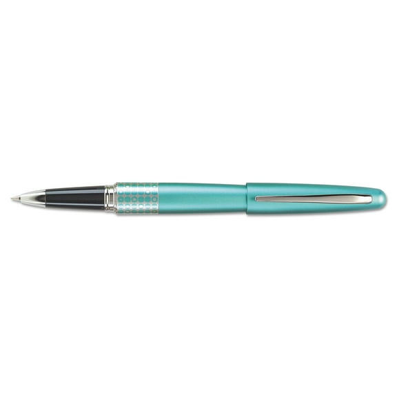 Pilot MR Retro Pop Collection Gel Ink Pen, Turquoise Barrel, Black Ink, Fine - PIL91406