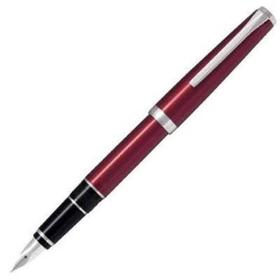 Pilot Metal Falcon Burgundy Fountain Pen - Fine